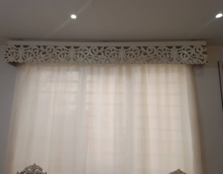 دو عدد قاب پرده سلطنتی بهمراه میل پرده