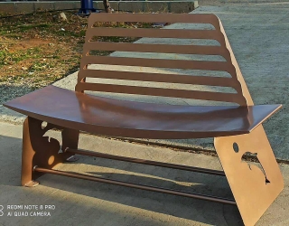 ساخت نیمکت پارکی و سطل زباله پارکی 