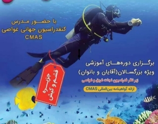 اموزش غواصی مقدماتی با مدرک بین المللی cmas