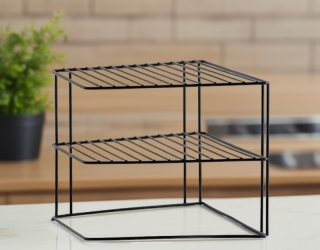 فروش عمده راف دو طبقه گوشه کابینتی