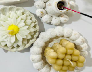 دوره آموزش ترکیبی سنگ مصنوعی و شمع‌سازی | آموزشگاه رزین ساری