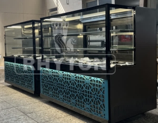 🍰یخچال شوکیک(جذابیت در نگاه اول) نمایش دسروشیرینی با نورپردازی