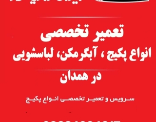 تعمیرات تخصصی انواع پکیج ،ابگرمکن دیواری ،لباسشویی در همدان. در منزل   